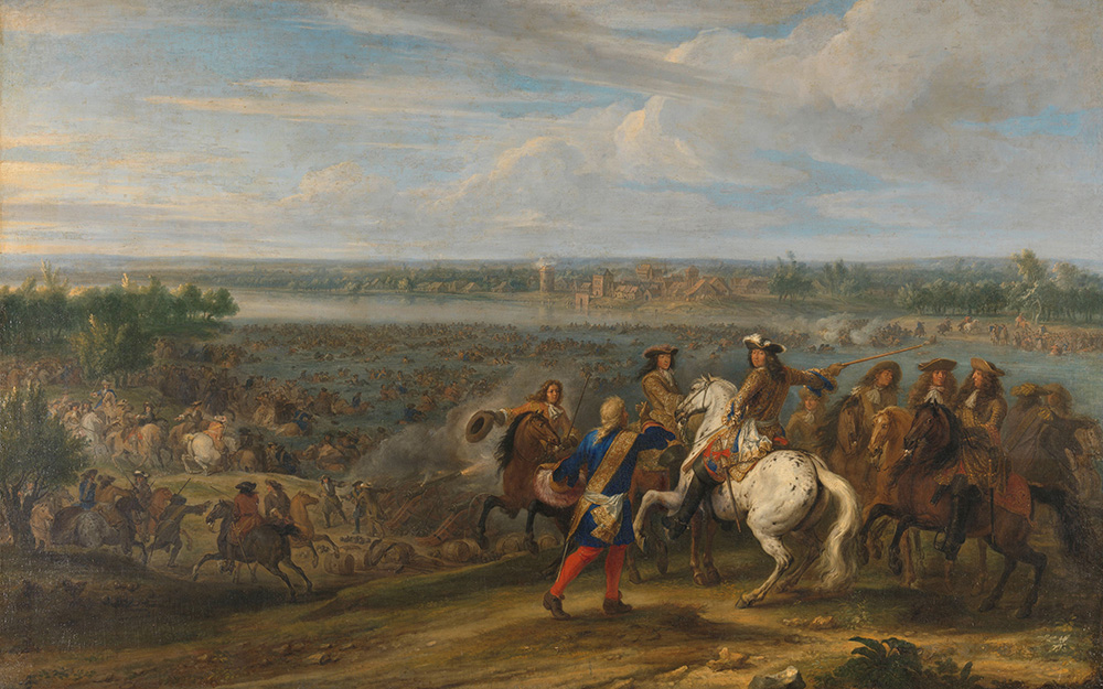 Lodewijk XIV trekt bij Lobith Nederland binnen