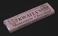 De grote doorbraak voor De Kwatta:  Manoeuvre Chocolaad, verpakte chocoladerepen als soldatenvoedsel te velde. 