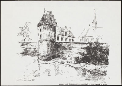 Impressie van de noordelijke stadsmuur ter hoogte van Huis Valkenbergh